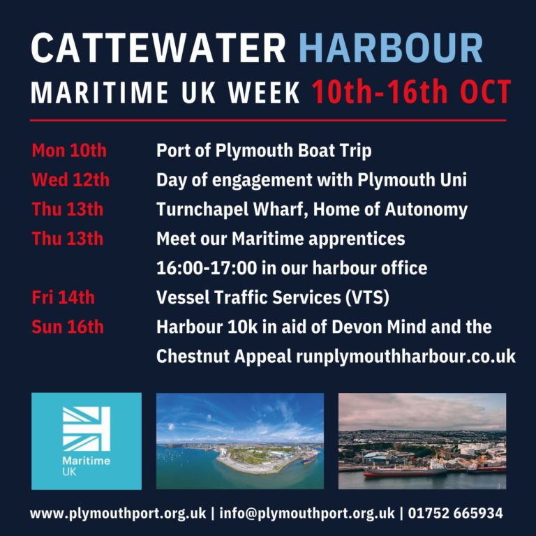 Cattewater Harbour Commissioners Maritime UK week schedule of events