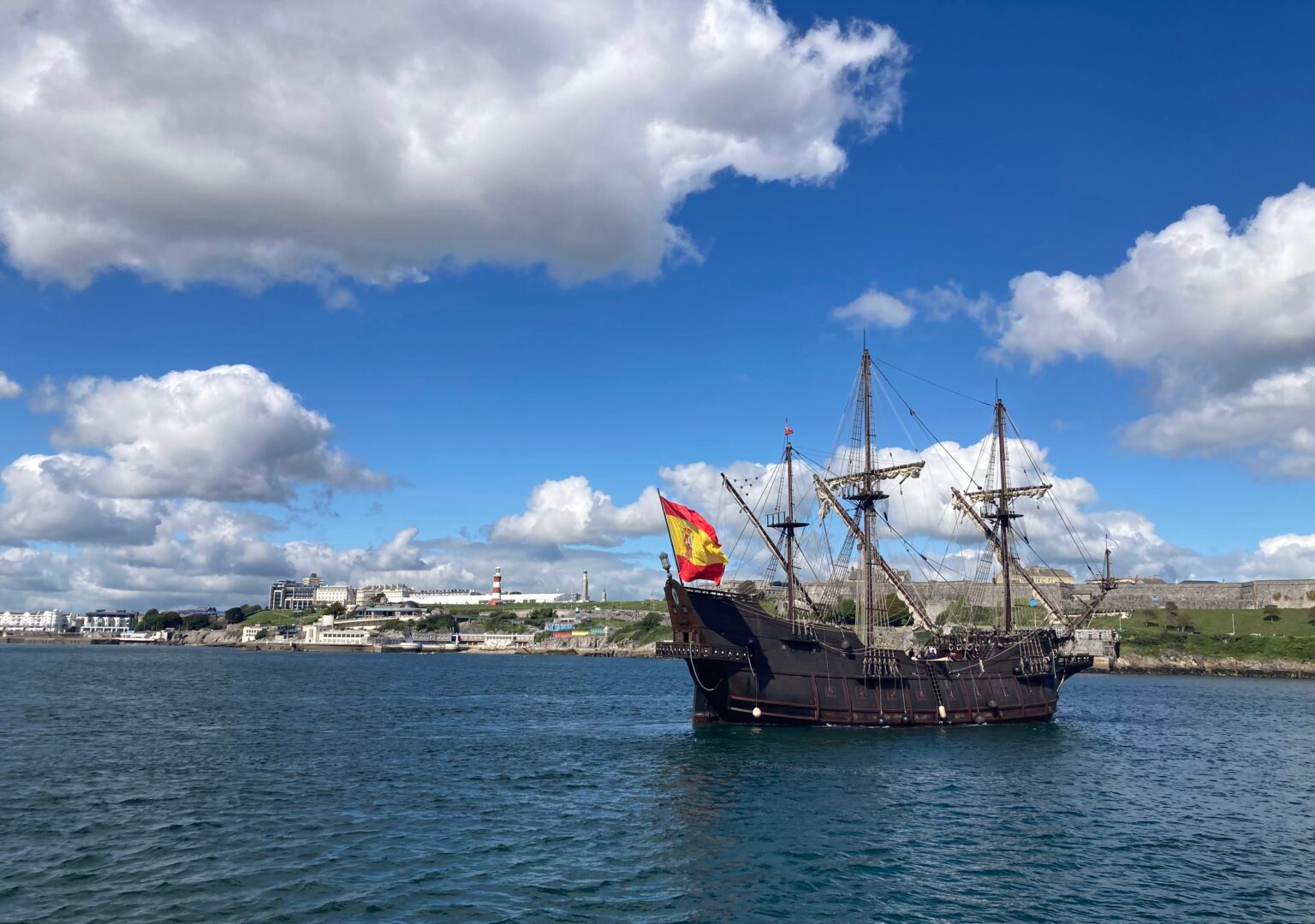 Cattewater Harbour Commissioners - Galeón Andalucía returns to Plymouth